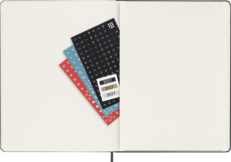 Moleskine Professioneller Terminplaner – 1 Woche/2 Seiten, gebunden, 19 × 25 cm, 2027, schwarz, FSC