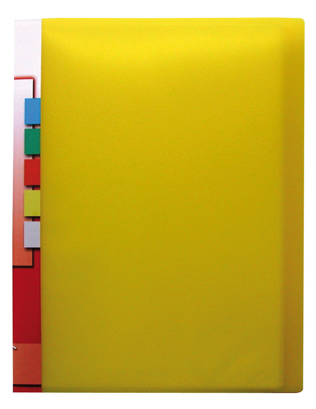 Kolma Sichtbuch – 20 Sichttaschen, A4, glatt, glänzend, gelb, Kunststoff