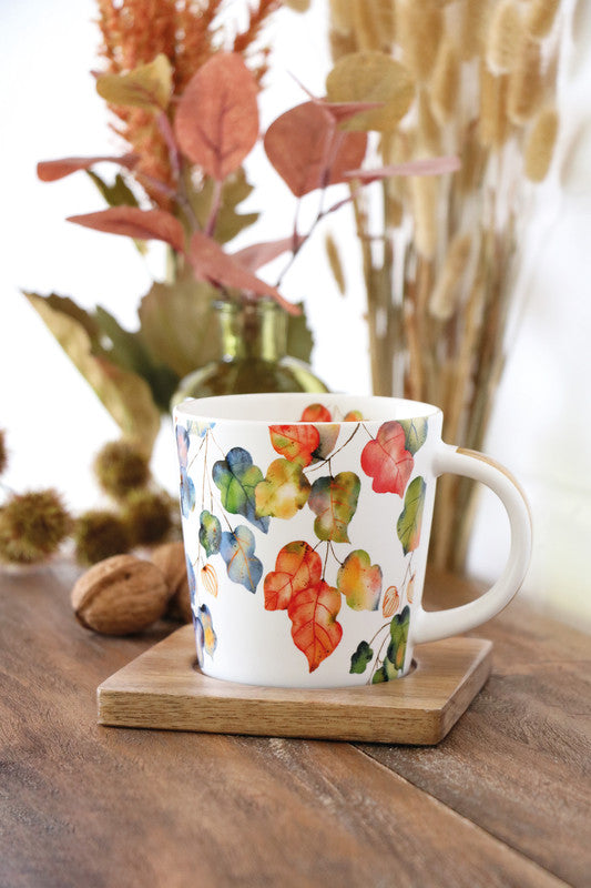 Ppd Trend Autumn Tasse – 0,35 l, Porzellan, Mehrfarbig, Spülmaschinenfest, Mikrowellengeeignet