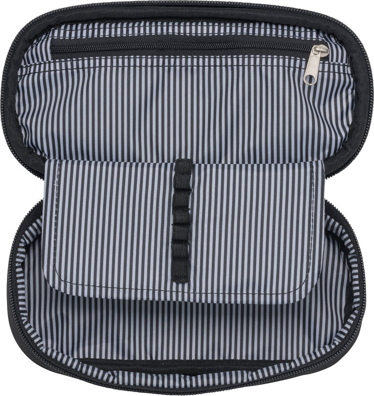 Beckmann City Schlamperetui, leer – schwarz – Kunststoff – 22 × 5 × 10 cm