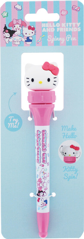Kitty sweets Hello Kitty Spinny Pen Kugelschreiber – Schwarz, Deckel, Kunststoff, Mehrfarbig, geruchsarm