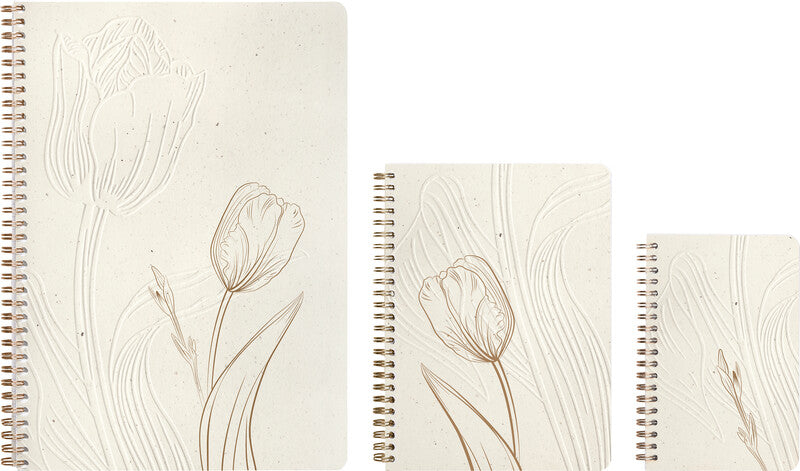 Clairefontaine Spiralheft, 110 × 170 mm, punktkariert, Spiralbindung, 50 Blatt, 90 g/m² – beige