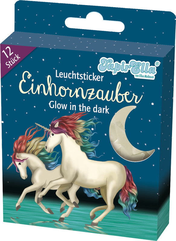 Tapirella Schmucketiketten – Motiv Einhornzauber – Papier, leuchtend, 12 Stück, 1 Bogen