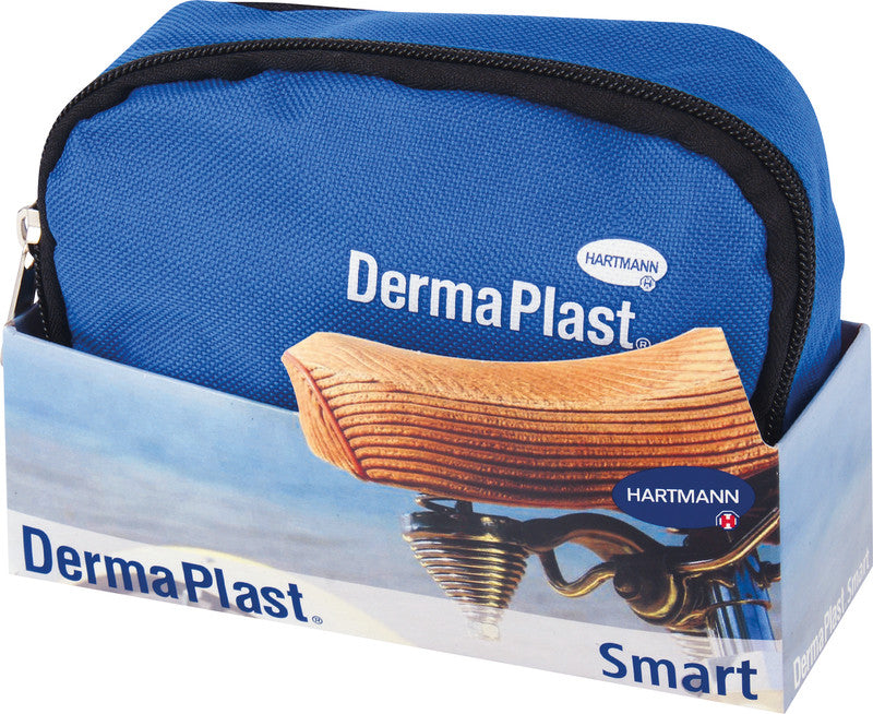 DermaPlast Erste-Hilfe-Set Smart – für Alltagsverletzungen – Blau, Nylon – 150 × 110 × 70 mm