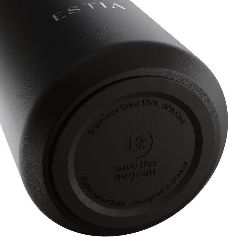 Estia Pulse Isolierflasche 500 ml – Doppelwandig 12 h Heiss/24 h Kalt, Edelstahl, Schraubdeckel
