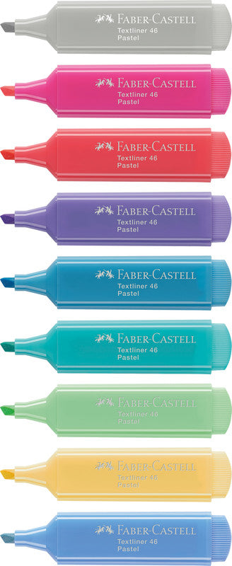 Faber-Castell 46 Pastell Textmarker Lichtblau – Keilspitze, 1–5 mm, nachfüllbar