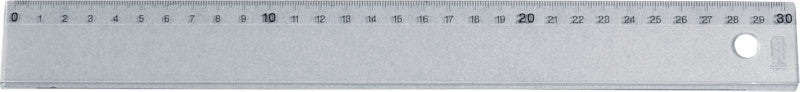 Kum Wandtafel-Lineal 30 cm – Kunststoff, transparent, mit Tuschekante, Masseinteilung in mm (eingeprägt)