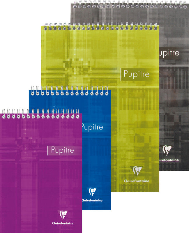 Clairefontaine Spiralblock A4, kariert 5 mm, Spiralbindung, Karton, 80 Blatt, 90 g/m² – sortiert
