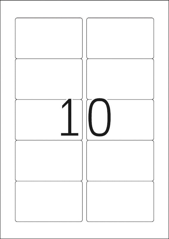 HERMA Etiketten auf Blatt, 84 mm × 51 mm, weiss, Papier, permanent, 25 Blätter (250 Etiketten)
