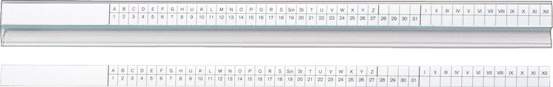 Biella Organisationsleiste für A4 – transparent, Kunststoff, 320 × 30 mm, ohne Vordruck