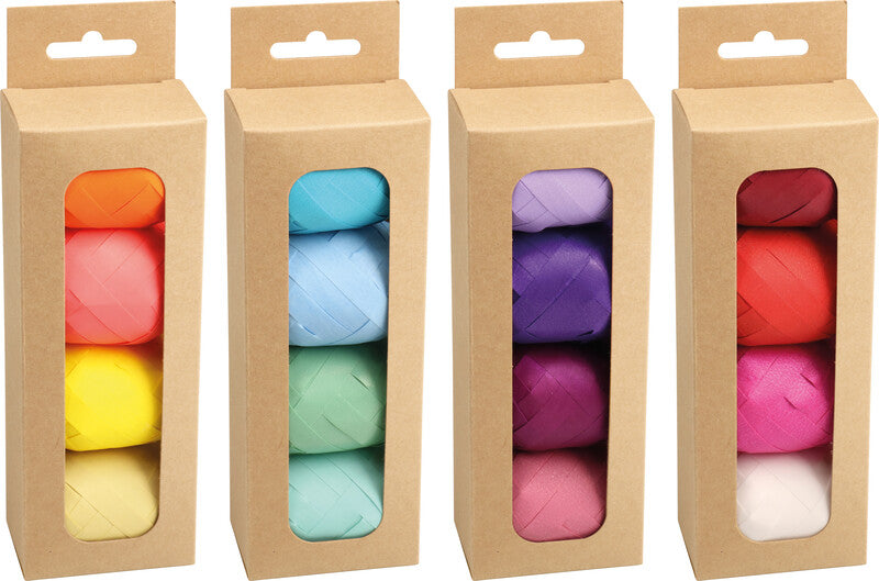 Präsent Geschenkband – Opak – 4 Stk. – Kunststoff – 10 mm × 10 m