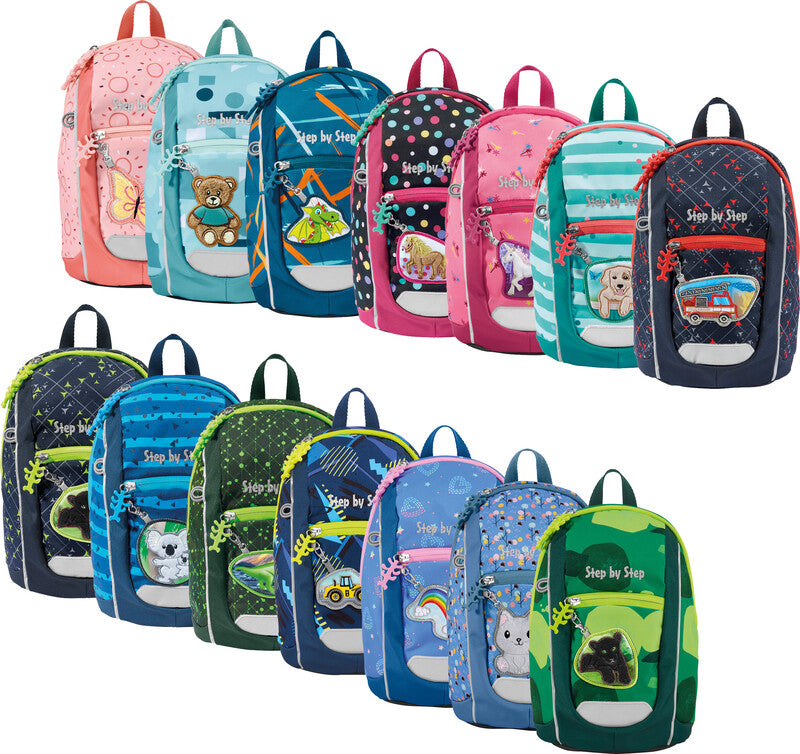 Step by Step MINI – Kindergartenrucksack-Set 2-teilig, Frosch Kiko, 6 l, 20×30×11 cm, mit Kiga Mags