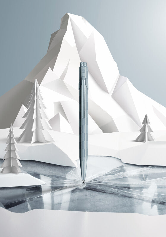Caran d-Ache Kugelschreiber – Gletscherblau, Aluminium