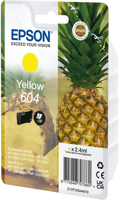 Epson Tintenpatrone 604, Gelb, 2,4 ml