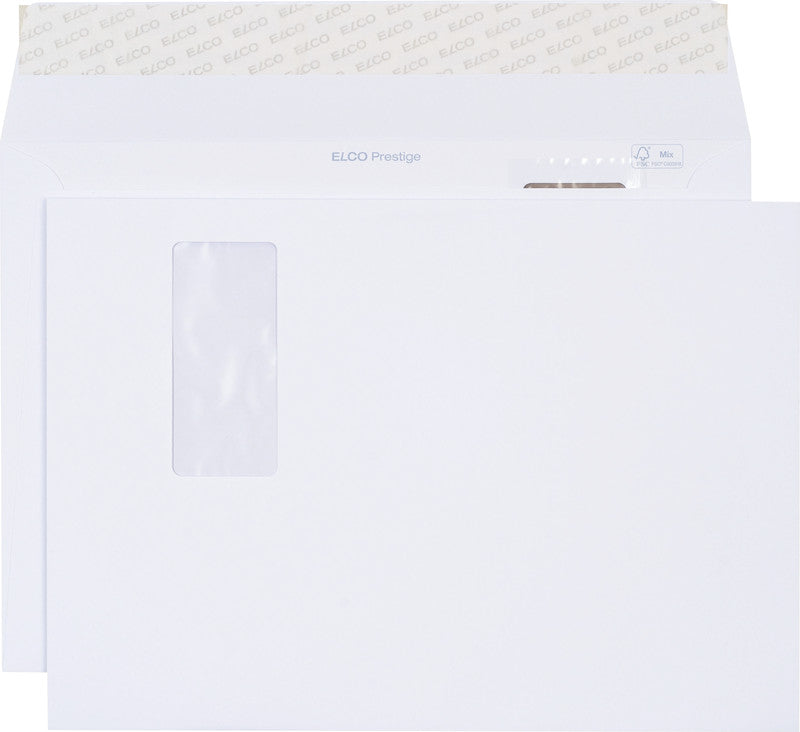 Elco Couvert C4, Fenster rechts, Haftklebung, weiss, 120 g/m² – 200 Stk.