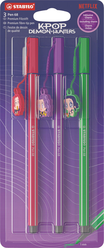 STABILO Filzstift – Rundspitze, 1 mm, wasserbasiert, 3 Farben