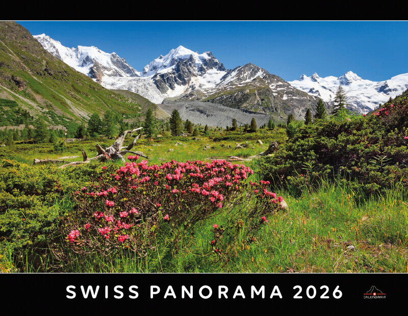 Calendaria Bildkalender Swiss Panorama 2026 – 40 × 31 cm – mit Aufhänger, mit Kartonrückwand