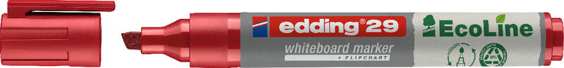 Edding Whiteboard-Marker 29 EcoLine – Keilspitze 1-5 mm – sortiert – 4er-Set – trocken abwischbar