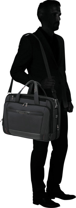 Samsonite Pro-DLX 5 Notebook-Tasche – 24,5/31 l, RFID-Fach, Aufsteckfunktion, Nylon, Schwarz