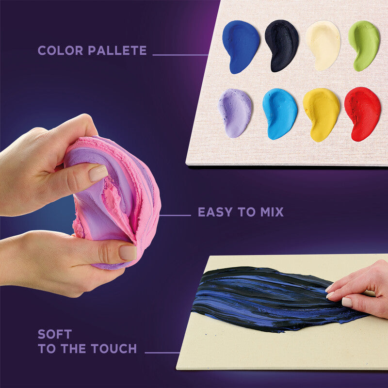 Okto sensory art Lufthärtendes Knete-/Modelliermasse-Set – Leinwand 30 × 40 cm – ab 14 Jahren