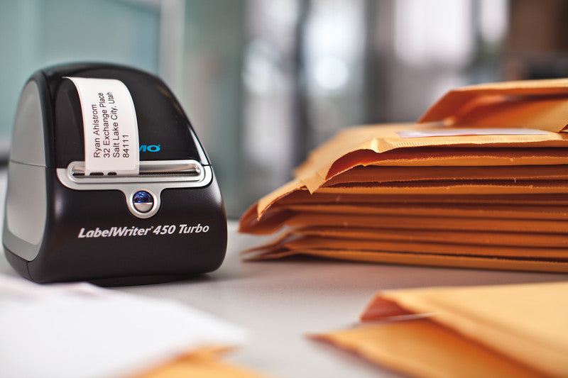 DYMO LabelWriter 450 Turbo – Etikettendrucker, Thermodirekt, USB, 600 dpi, für LabelWriter-Etiketten bis 60 mm
