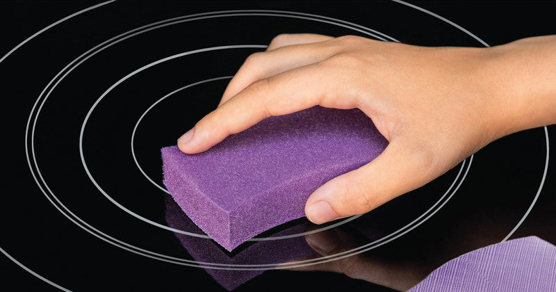 3M Schwamm – Kunststoff, 15 × 15 × 4 cm, violett, für Glaskeramik-Kochfelder, 1 Stk.