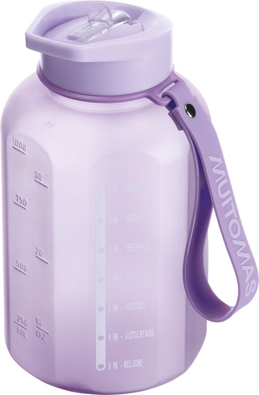 Muitomas Trinkflasche 1,2 l – Kunststoff, Schraubdeckel, Violett