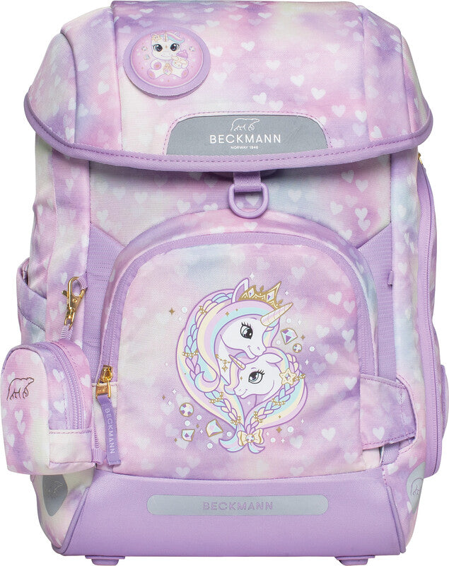 Beckmann Schulrucksack-Set Plus Air – 6-teilig – Unicorn Princess Purple