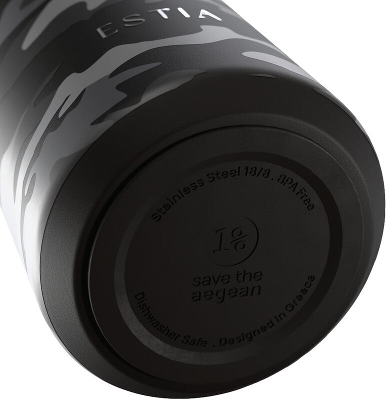 Estia Flow Isolierflasche 500 ml – Doppelwandig 12 h Heiss / 24 h Kalt, Edelstahl, Schraubdeckel