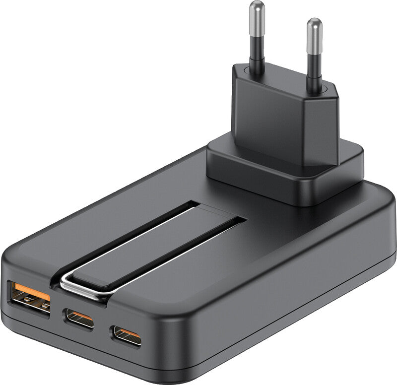 Budi USB-Ladegerät 30 W – USB-C×2, USB-A×1 – PD, QC 3.0, MagSafe 15 W – EU/UK/US/AU-Adapter – für 100–240 V
