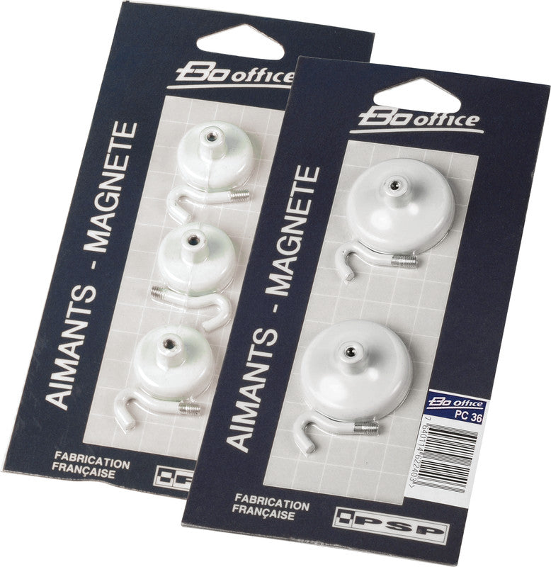 Booffice Starter-Kit – inkl. Hakenmagnete (Ø 36 mm), 2-teilig – für Whiteboards