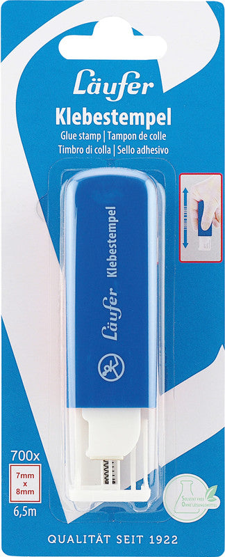 Laufer Klebestempel – permanent, transparent, lösemittelfrei, schnelltrocknend, für Papier, Karton, Fotos