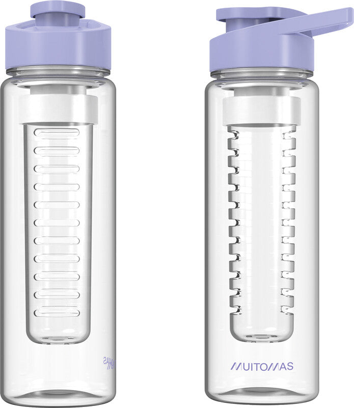 Muitomas Trinkflasche 700 ml – Kunststoff, Schraubdeckel, Lila