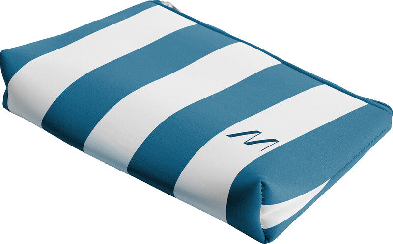 Muitomas Necessaire – wasserabweisend, Reissverschluss – 240×160×60 mm – blau – Neopren – gestreift