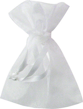 Stafil Geschenkbeutel – Organza, weiss – 75 × 100 mm