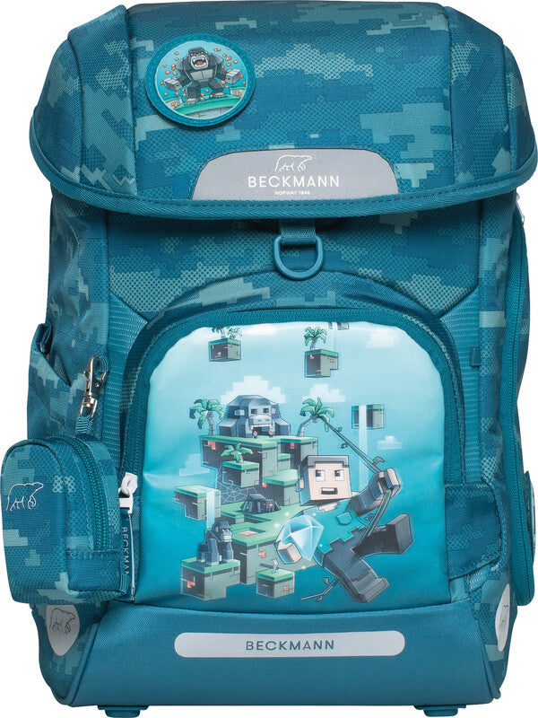 Beckmann Schulrucksack Plus Air – 6-teilig – Jungle Game
