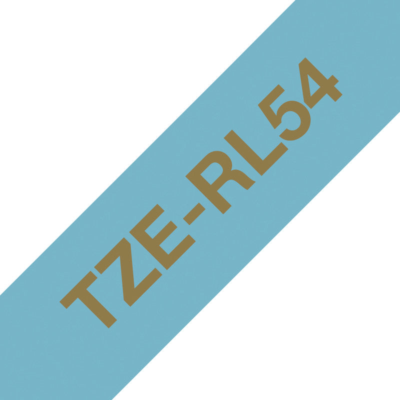 Brother Textilband – 24 mm × 4 m, hellblau, gold, TZe