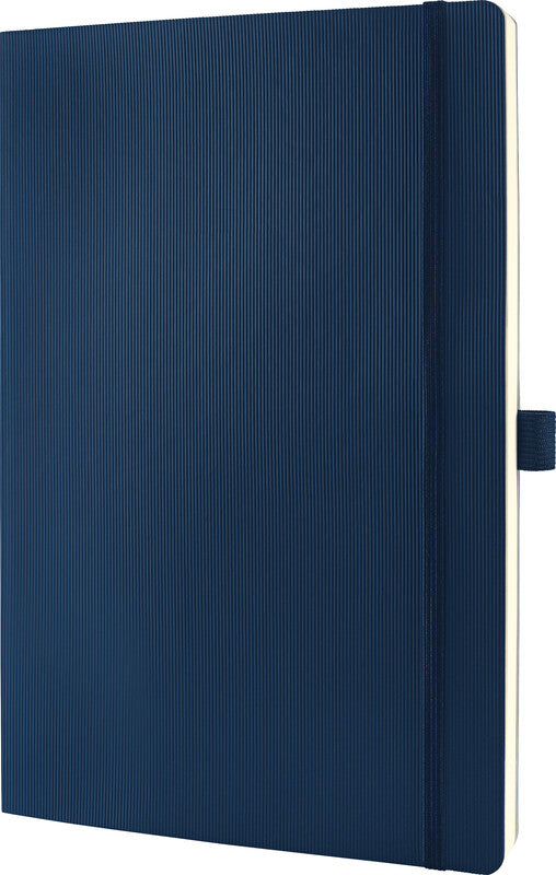 Sigel Notizbuch A4, kariert, Fadenheftung, 194 Seiten, 80 g/m² – Mitternachtsblau
