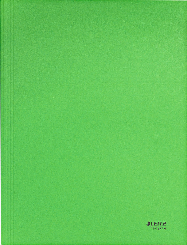Leitz Einlagemappe Recycle A4 – Kunststoff, Grün, 3 Klappen, bis 250 Blatt