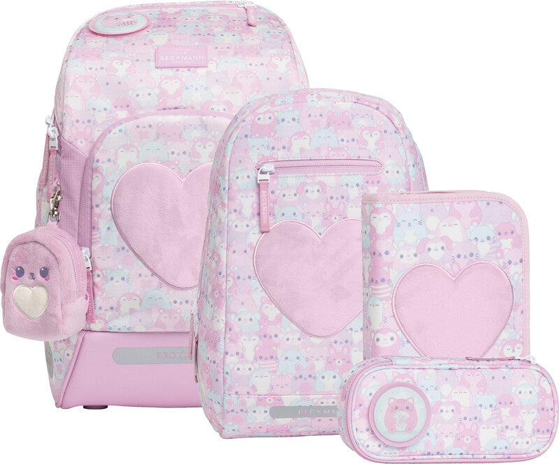 Beckmann Active Air Flx – Schulrucksack-Set 6-teilig, Hug Me, 20–25 l, für Laptop bis 15", mit Wendetasche