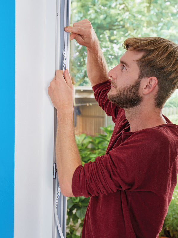 tesa Fliegengitter, faltbar – für Fenster – 100 × 100 cm – anthrazit