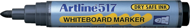 Artline Whiteboard-Marker 517 – Rundspitze 2 mm – Schwarz – Trocken abwischbar