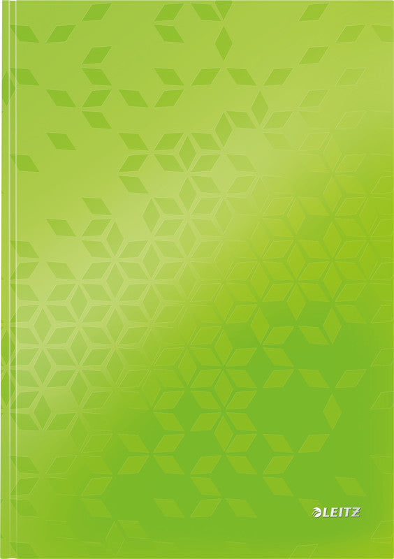 Leitz Notizbuch A5, liniert, Fadenheftung, Karton, 160 Seiten, 90 g/m² – schwarz