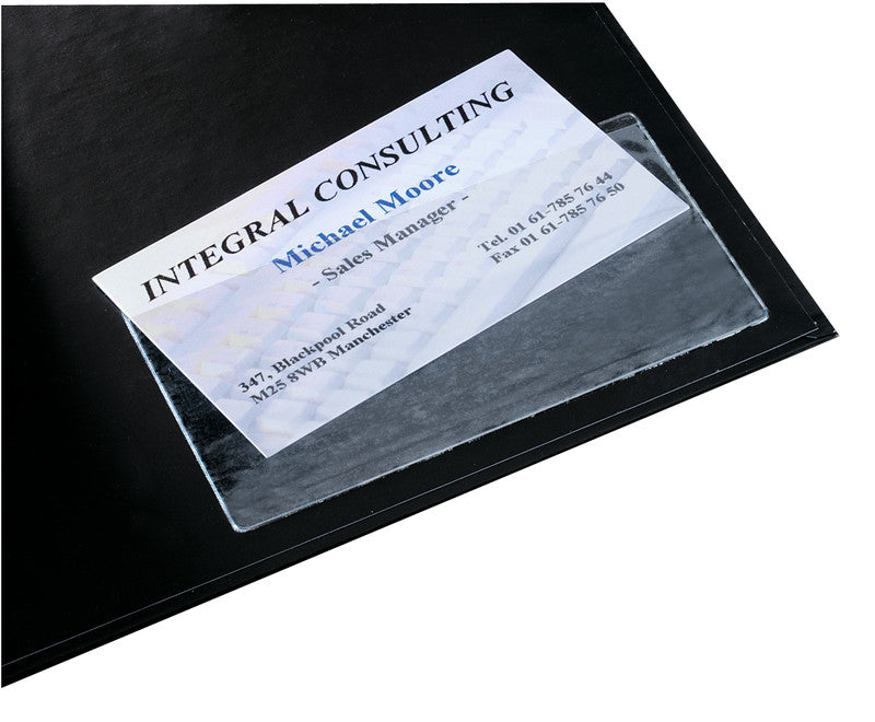 Sigel Visitenkartentaschen 95×60 mm – 100er-Pack, transparent, PVC, glänzend, 120 µm