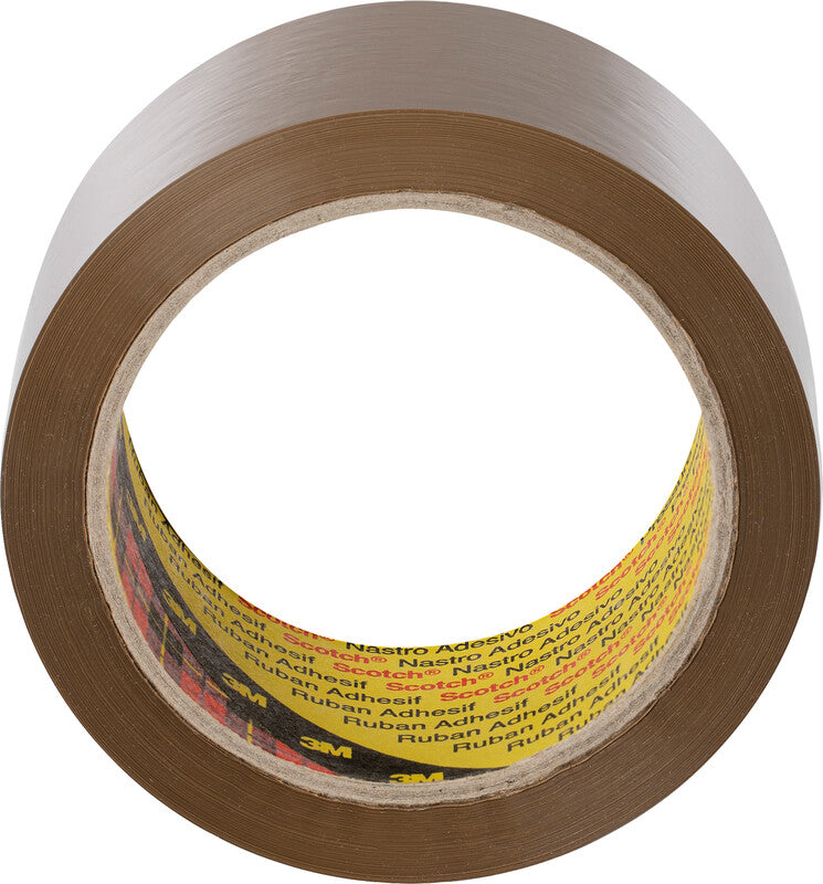 Scotch Verpackungsband PP 371 – permanent, glatt, PP, 25 mm × 66 m, braun, Kern Ø 75 mm