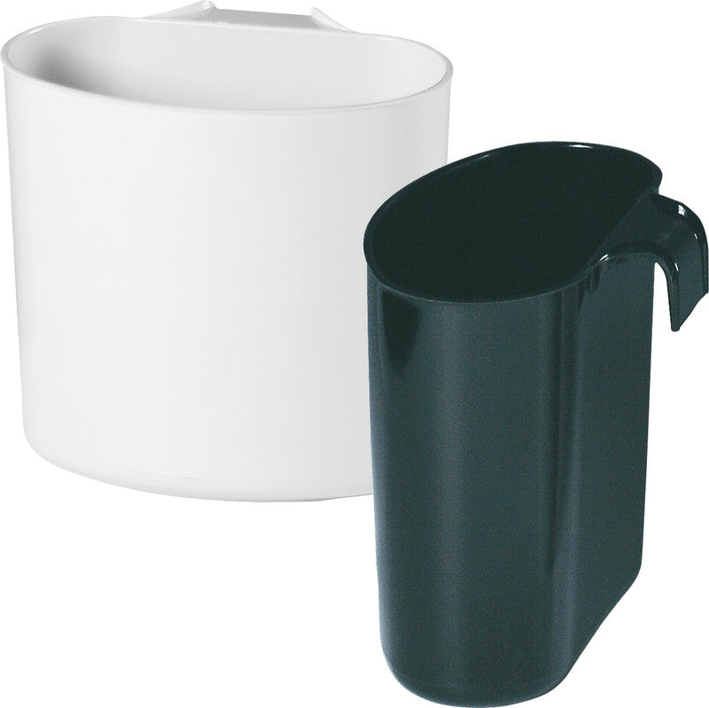 Ornalon Abfalleinsatz – 1,5 l – ohne Deckel – Kunststoff, schwarz – B × H × T 170 × 150 × 95 mm