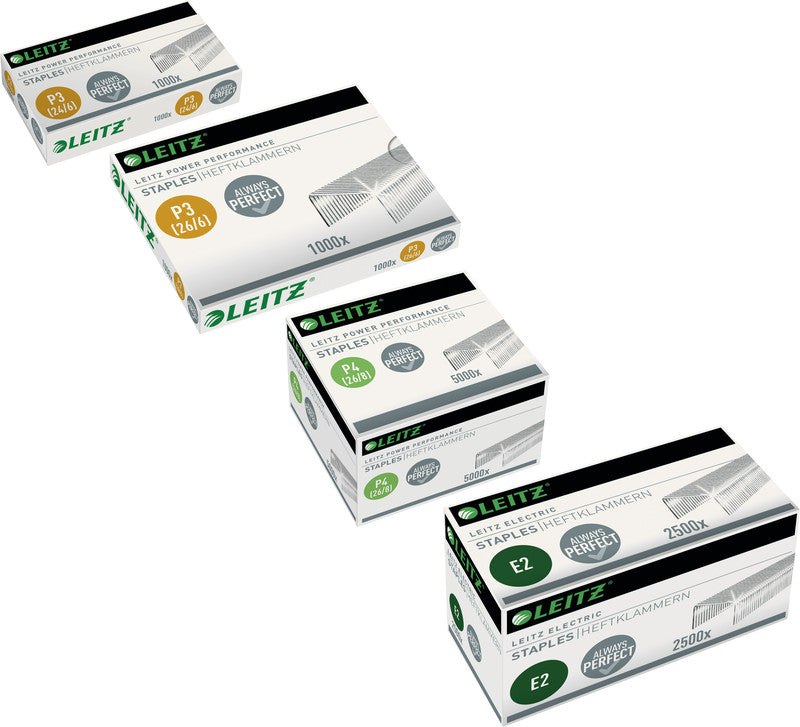 Leitz Heftklammern 24/6 – 6 mm – verzinkt, silber – 1000 Stk.