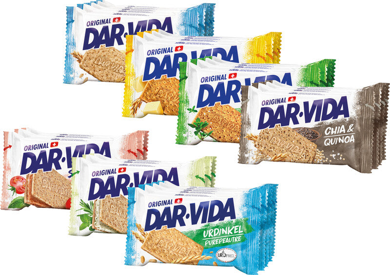 DAR-VIDA Crackers – Thymian & Salz, 4 × 46 g (184 g)