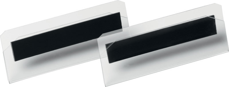 Durable Kennzeichnungstaschen – 100 × 38 mm, transparent, wiederablösbar, magnetisch, 10er-Pack