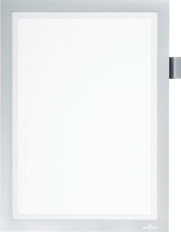 Durable Magnetrahmen – A4 – Silber Metallic – 1er-Pack